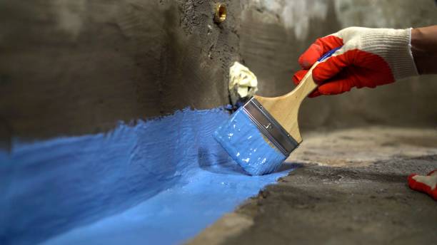 Commercial Waterproofing project at a Shirley, NY business property by SJ Waterproofing Pros